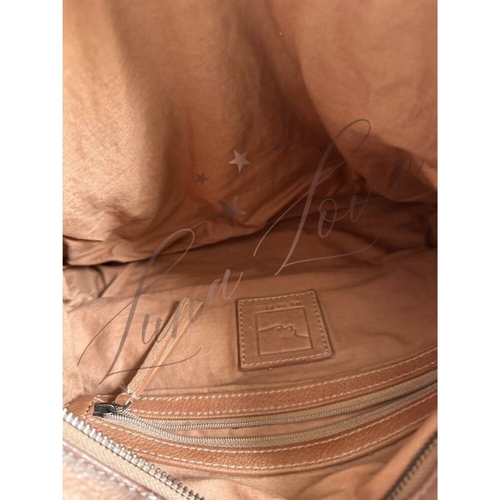 FREE PEOPLE We The Free Baby Emerson Tote Bag In 🔥 Saddle 🔥 NWT - Picture 10 of 12